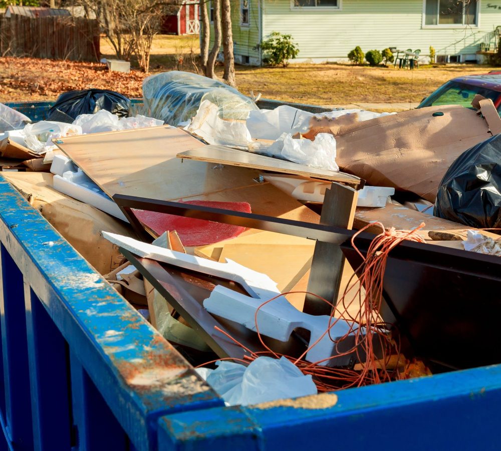 container Over flowing Dumpsters being full with garbage